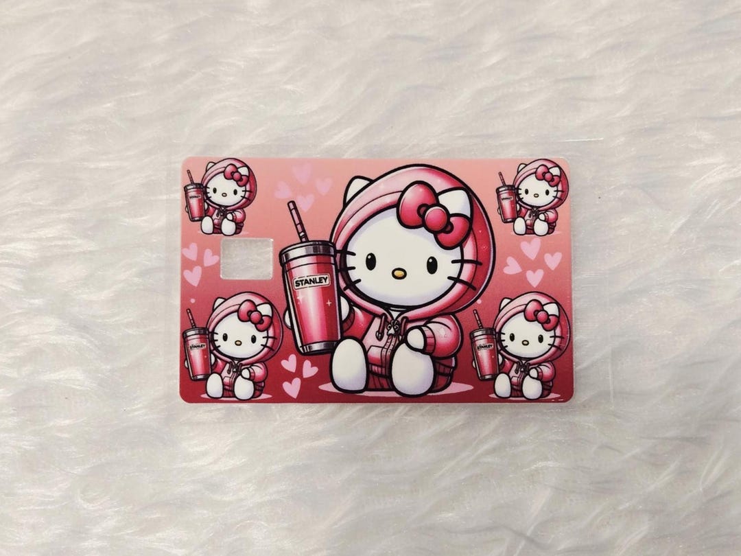 Kitty |UV DTF| Debit & Credit Bank Card Wrap| Waterproof Vinyl Sticker ...
