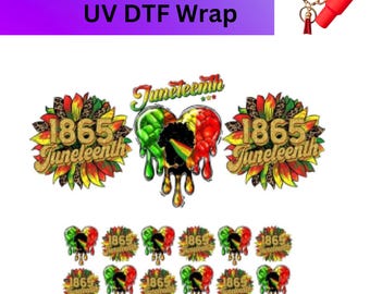 UV DTF Decal Juneteenth|Chapstick Keychain Decal |Decals For Keychains