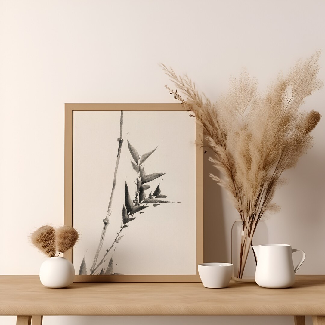 Japanese Style Minimalist Wall Art Print, Modern Japanese Wall Artwork