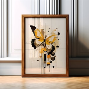 Butterfly Minimalist Wall Art Print, Modern Butterfly Minimalist Wall Art, Butterfly  Poster Print, Minimalist Butterfly, Digital Download