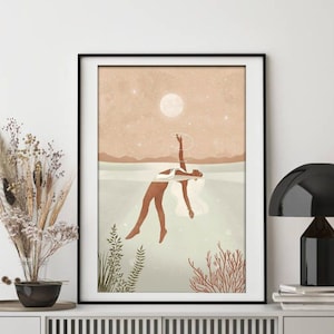 Boho Minimalist Wand Kunstdruck, Moderne Minimalist Boho Wand Kunst Poster Druck, Wohnzimmer Wand Dekor Kunstdruck, Boho Galerie Wand Kunstwerk