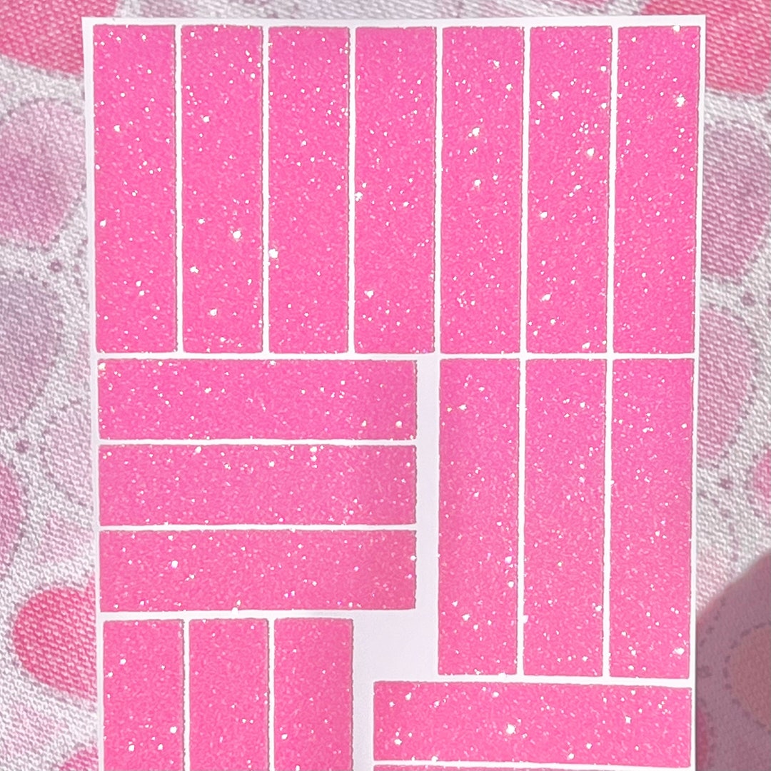 2 Inch Border Sticker Sheet! | Glitter, Holographic Sparkle, Glow in ...