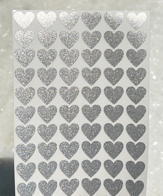 264 Silver Shimmer Glitter Star Stickers! ~ Tiny ~ 0.25 inch