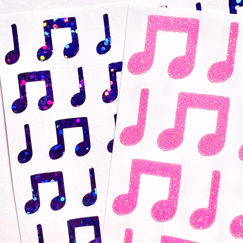Music Note Stickers! - 0.4 to 3 Inch - Choose a Size and Color! - Etsy