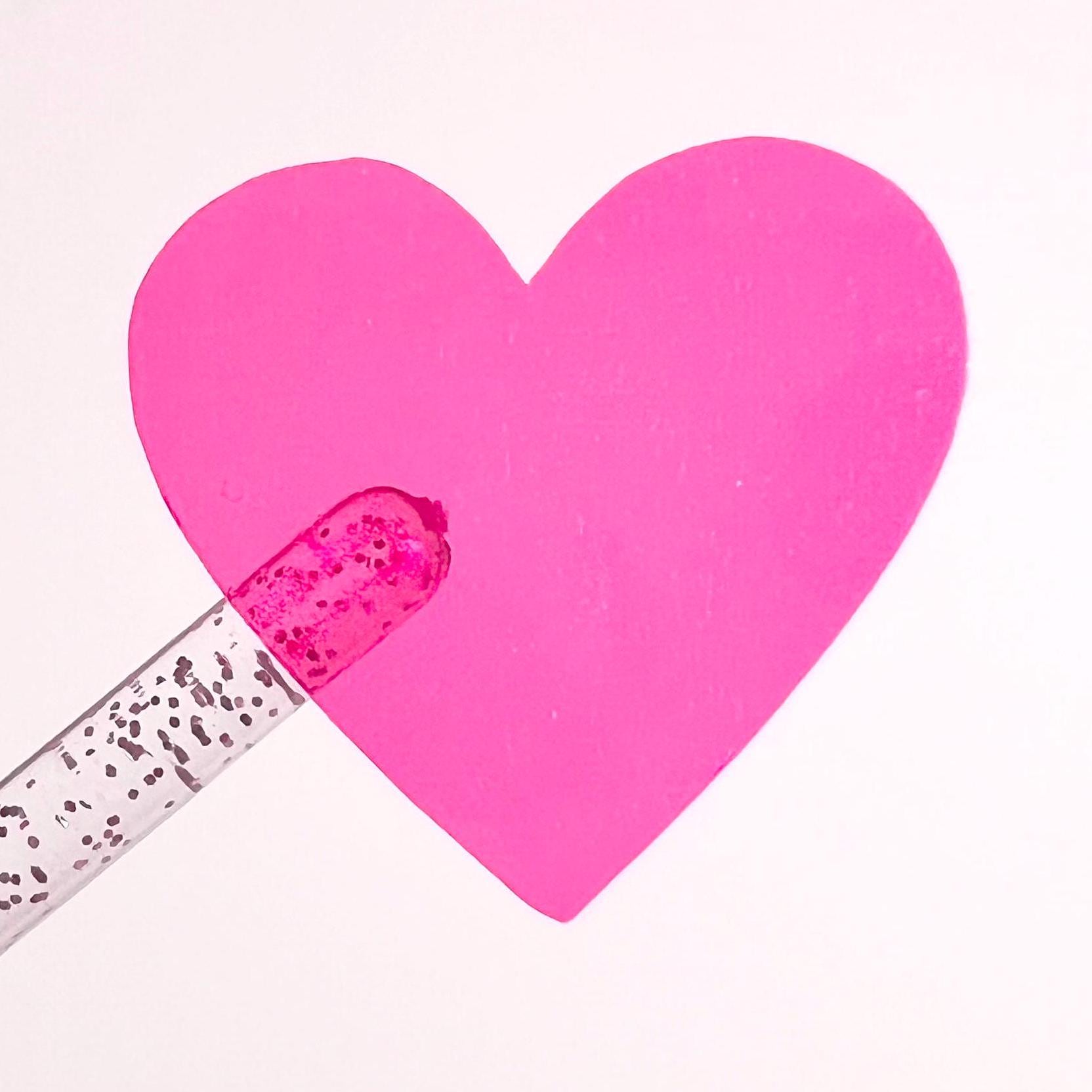 See-Through Heart Stickers! - 1/4" to 3 inch - Pink or Purple - Clear/Transparent - Cute for Scrapbooks Planners Gifts Labels & Crafts!