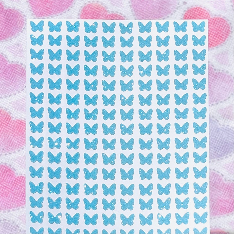 Glitter Butterfly Stickers! - 0.3 to 1 Inch - Choose a Size and Color ...