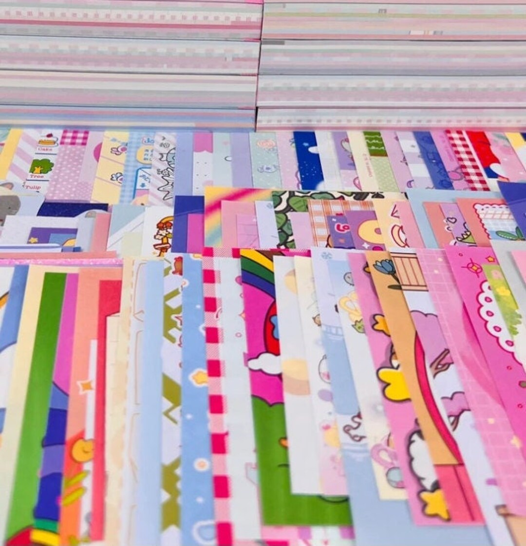 100 Cute Memo Sheets ~ Kawaii Stationary for Scrapbooks Planners Notes ...