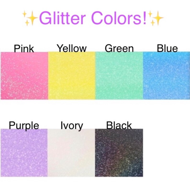 Sparkle Glitter Stickers Custom Size & Color Cute for Scrapbooks