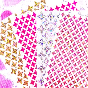 Holographic Sparkle Glitter Sticker Sheet! - 0.25 to 4 inch - Choose a Size and Color - Cute & Sparkly for Planners Labels Gifts and Crafts!