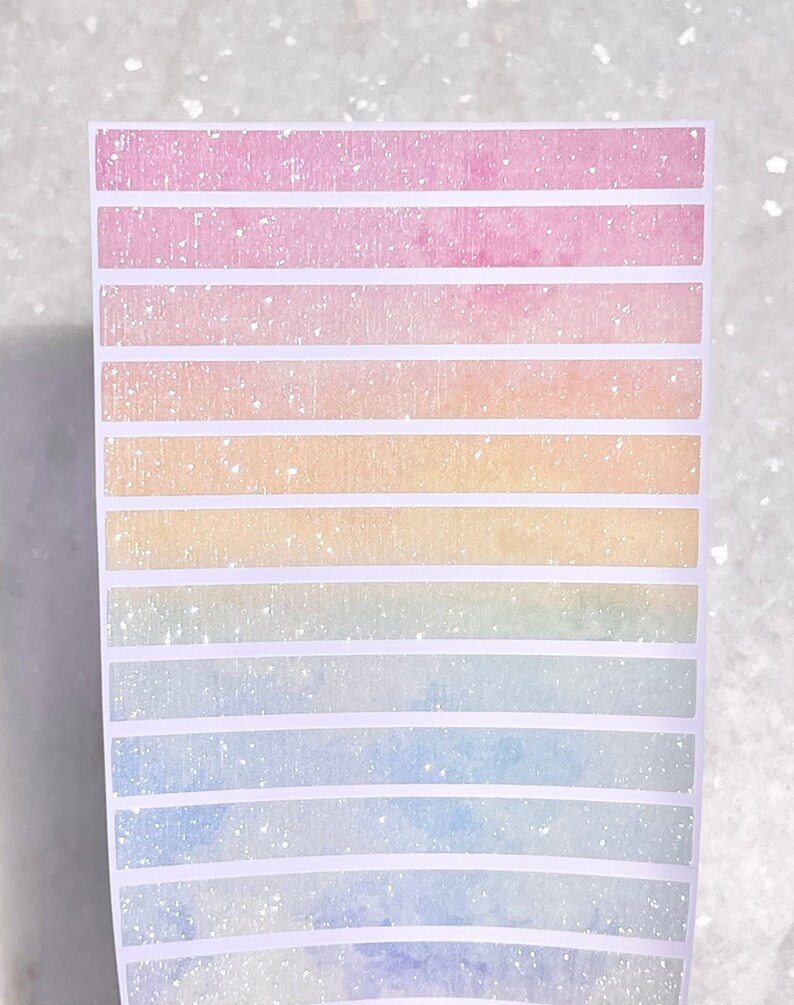 Border Glitter Stickers Choose a Size Cute & Sparkly for Scrapbooks