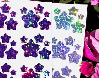 Star Sticker Sheet! - Choose a Color - Scrapbooks Planners Labels Gifts and Crafts!