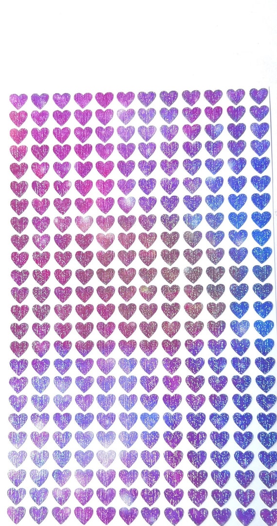 Pink Glitter Heart Valentine Stickers! ~ tiny 0.25 to 1 inch Custom Size