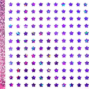4mm Star Stickers! - 200 Tiny Micro Holographic Sparkle Stickers - Cute for Stationery Labels Gifts and Crafts!