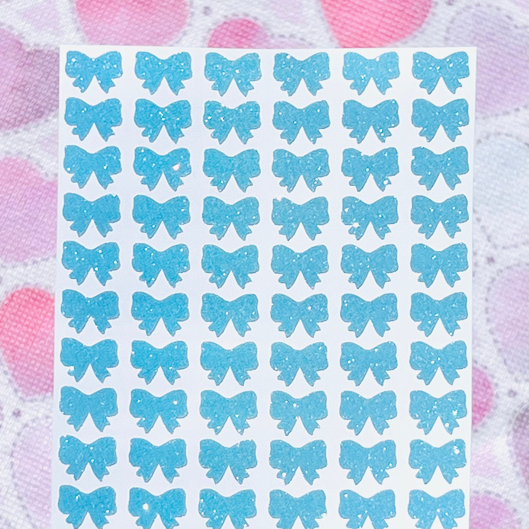 Holographic Sparkle Cute Bow Stickers! ~ 0.3 to 5 in ~ Custom Size & Color