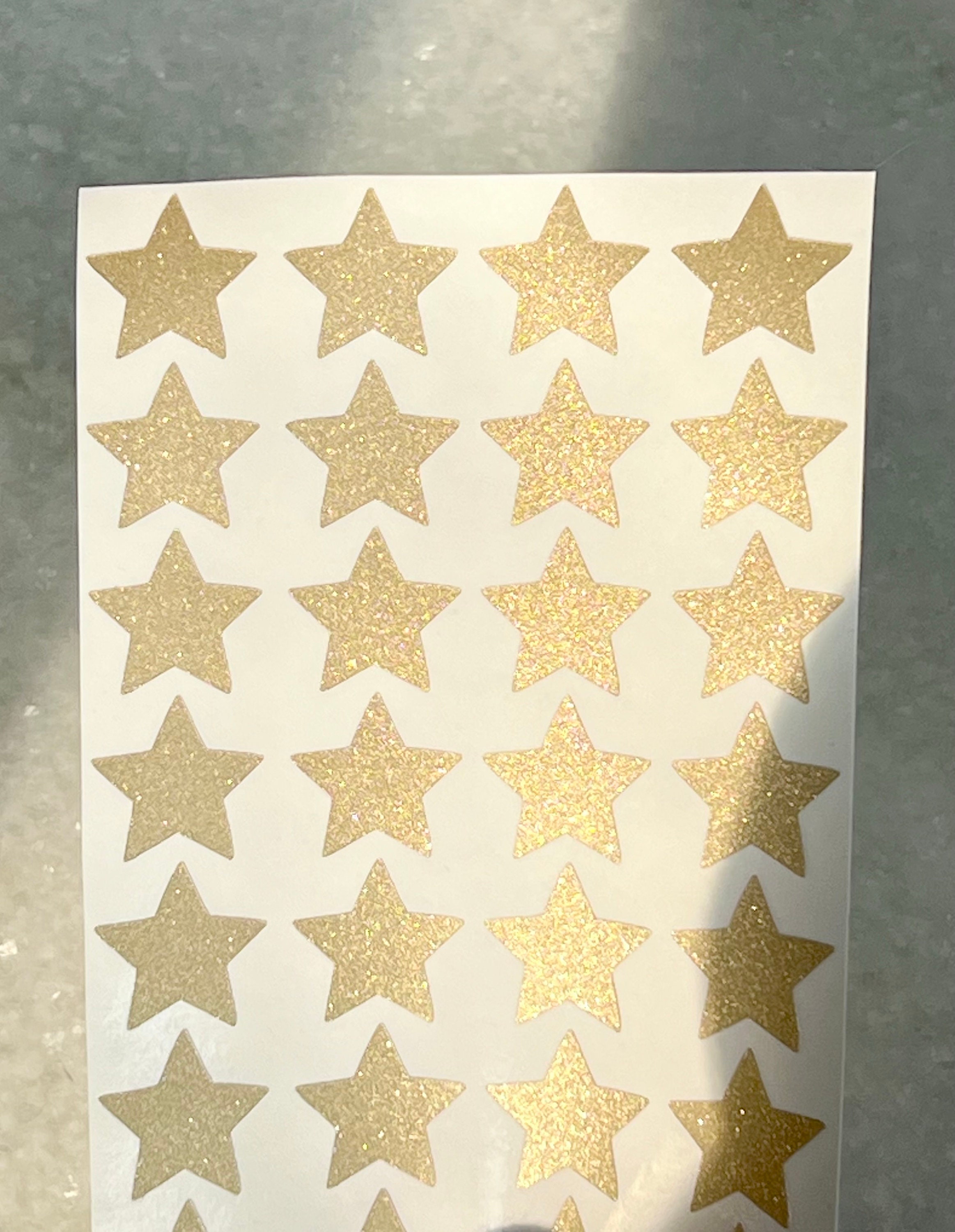 350 Sterne Sticker Aufkleber Glitzernd Funkelnd - gold