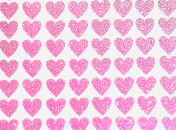 Pink Shimmer Glitter Heart Stickers 0.3 to 0.75 Inch Cute Scrapbooks  Planners Cards Calendars Invitations Stationary & Crafts -  Hong Kong