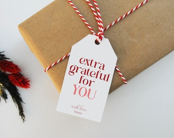 Editable Appreciation Gift Tag, Printable Thank You (Digital Download)