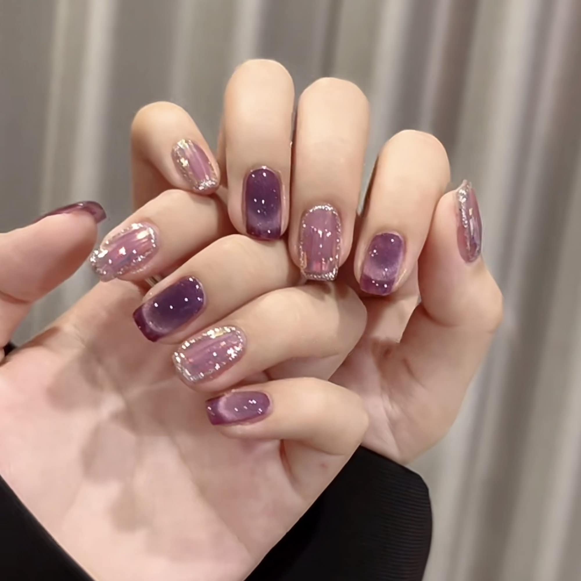 Best 23+ purple short nails you must try this year
