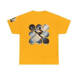 T-shirt élégance danseuse de ballet gracieuse pose arabesque T-shirts graphiques pour femme - T-shirts graphiques en coton imprimé pour homme