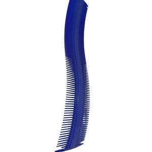 Blue Curved Comb: Detangling & Styling for All Hair Types
