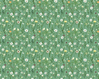Wildflower pattern floral fabric,Country Floral Clothing Fabric,cotton half yard