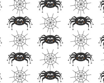 Spider Cotton fabric Halloween Fabric,cute Halloween, Cotton fabric, Sold by the Yard