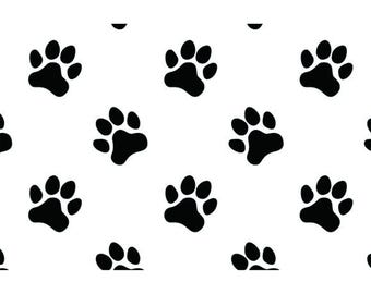 Animal Prints Fabric,Dog Paw Print Pattern Cotton fabric, Sold by the Yard