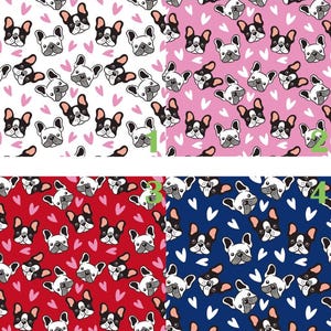 Französischer Bulldogge Stoff Süß Tier Süßer Französischer Bulldogge Stoff Baby Quilt Stoff Halbe Meter