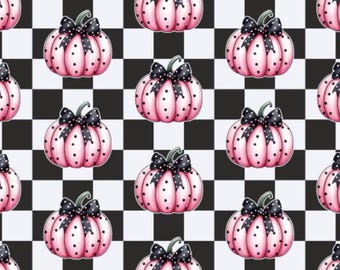 Halloween fabric, pink Halloween pattern, cute Halloween, Cotton fabric, Sold by the Yard