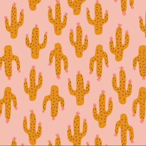 Kakteen Kaktus Blumen Bunte Blumen Baumwollstoff Kaktus Stoff Quilting Stoff Halbe Meter