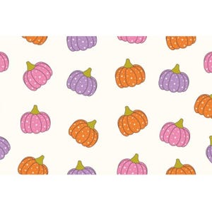 Halloween Pumpkin Pattern Cotton fabric, Sold by the Yard