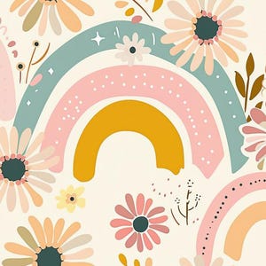 Cute Pattern Rainbows Fashion Cotton Fabric, Sold by the Yard