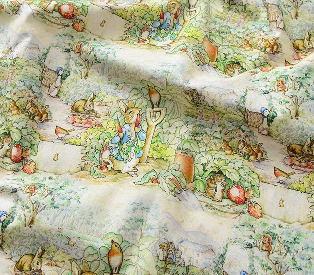 Peter Rabbit Fabric Beatrix Potter Fabric Cute Bunny Fabric Anime ...
