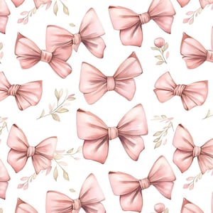 Pink Bow Tie Fabric Princess Pink Bow Pattern Pure Cotton Fabric Sold By Half Yard
