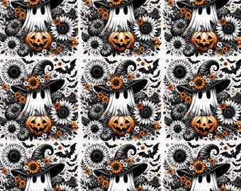 Spooky Cute Halloween Fabric Kawaii Halloween Fabric Ghost Fabric Fabric by the Yard