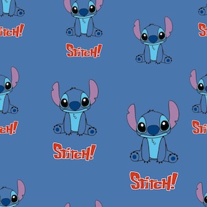 Süßes Stickmuster Bluey Stich Karikatur Reiner Baumwollstoff Halbe Meter