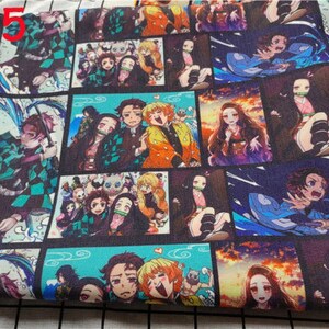 Cartoon Fabric, Japanese Animation Fine Canvas Fabric, Printed Fabric,By The Half Yard