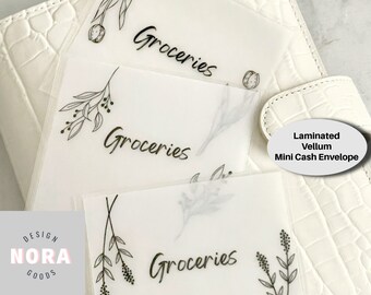 Mini-geldenvelop met bloemen: gelamineerde perkamentenveloppen