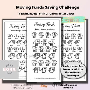 Moving Funds Saving Challenge |Ferry Sinking Fund|Printable PDF | House Moving Saving Trackers / House relocation A6 Cash Envelope
