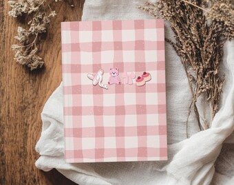 Charming Pink Checkerboard Hardcover Journal for Creative Minds