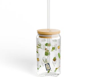 Match Latte Essentials Sipper Glass - 16oz Eco-Friendly Drinkware with Straw