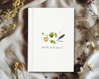 Matcha Write Repeat Hardcover Journal