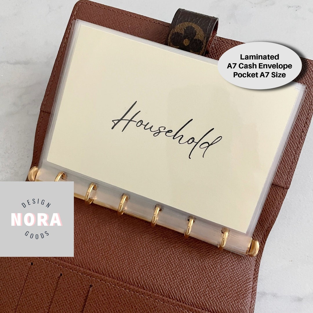 A7 Cash Envelope Laminated Envelopes Simple White Cream Pocket Cash Envelopes Minimalist