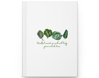 Mindful Greens Hardcover Journal: Vegan Wellness Notes