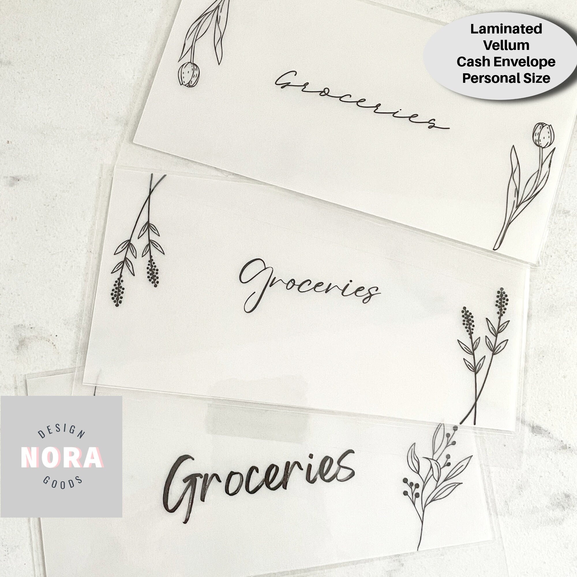 Vellum Envelopes, White Snowflakes, Christmas Leaves Printed 5x7 Envelopes  for Greeting, Business Gift Cards, Postcards and Invitations 
