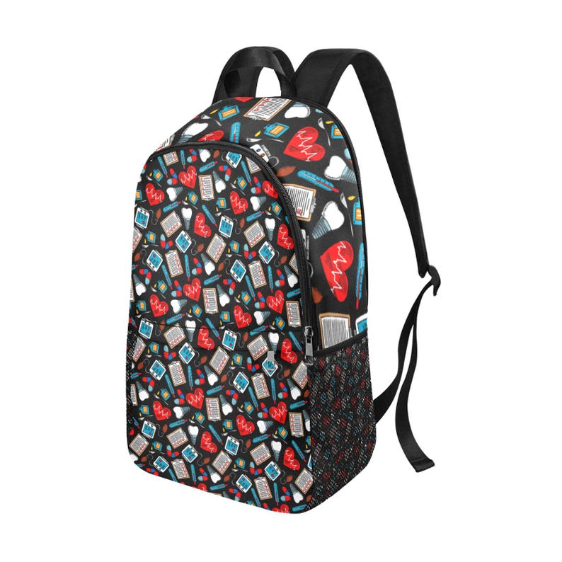 Red Teeth Backpack Black Medical Backpack - Etsy