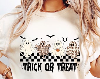 トリック・オア・トリート かわいいゴースト PNG、レトロなゴースト PNG、ハロウィーンの不気味な PNG 昇華、ホラー PNG、ハロウィーン アート PNG、ゴースト デザイン PNG
