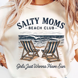 Salty Mom Png, The Beach Club Shirt Png, Trendy Summer Png, Retro Beach Girl Png, Funny Sarcastic Mom Design, Beach Sunset Png, Summer Png