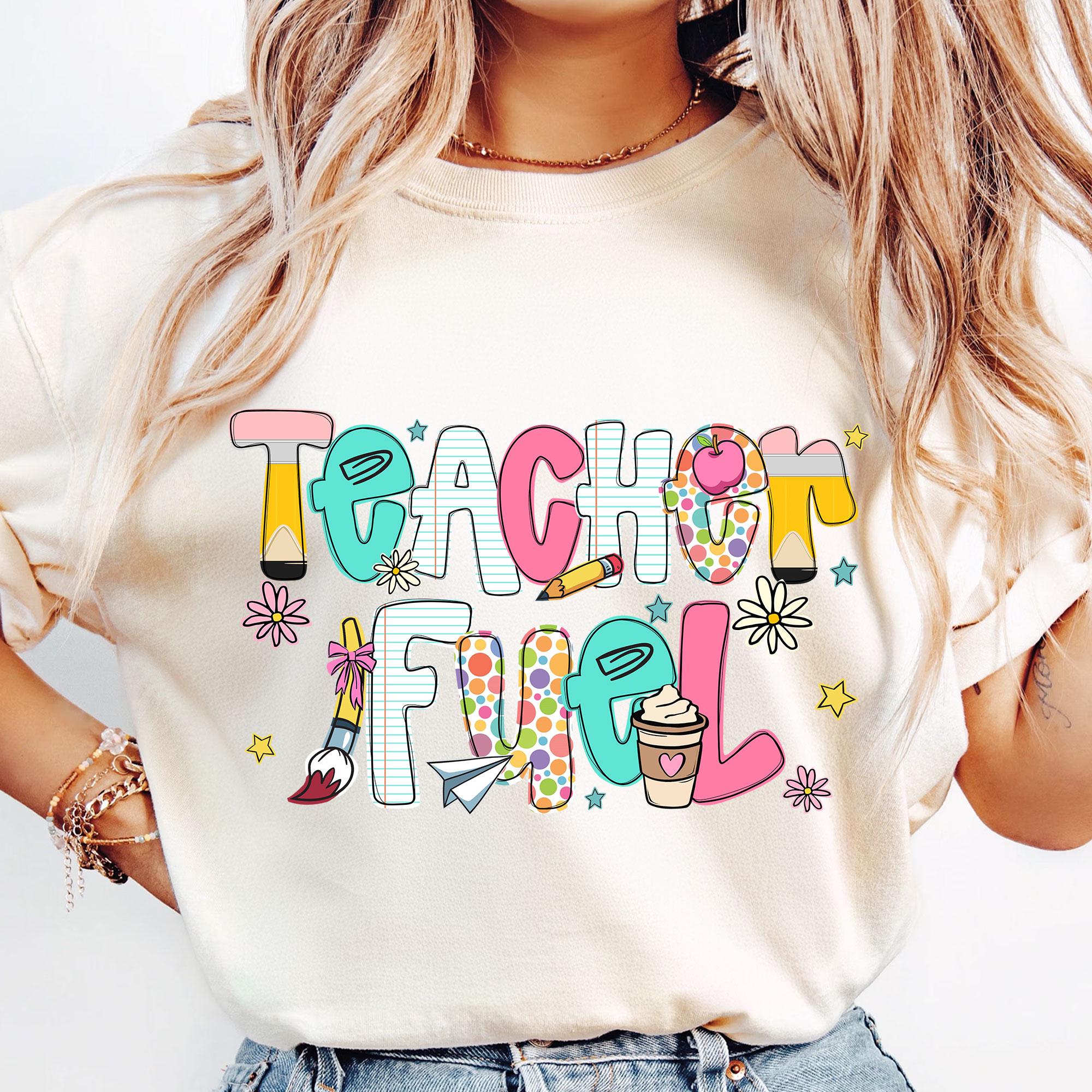 Teacher Fuel PNG, Cute Teacher Coffee Png, Back To School Png, Teacher Life Png, Teacher Appreciation Png, First Day of School Png
