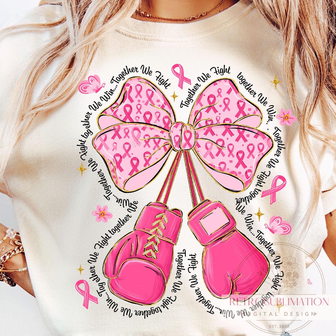 Coquette Boxing Gloves PNG, Breast Cancer Awareness Png, Preppy Pink ...